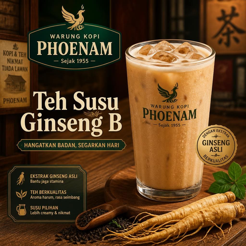 Teh Susu Ginseng B Warkop Phoenam